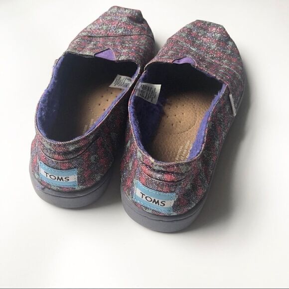 ** Toms ** purple glitter lined slip on shoes - Picture 7 of 7